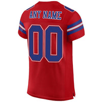 Custom Football Jersey - Red Royal-White Mesh Authentic