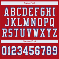 Custom Football Jersey - Red White-Royal Mesh Authentic