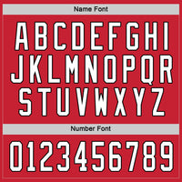 Custom Hockey Jersey - Red White-Black
