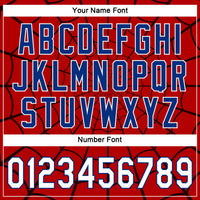 Custom Baseball Jersey - Red White-Royal 3D Pattern Design Spider Web Authentic