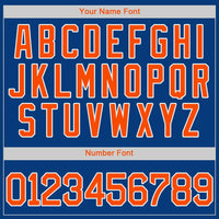 Custom Baseball Jersey - Royal Orange-White Authentic