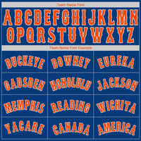 Custom Baseball Jersey - Royal Orange-White Authentic