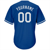 Custom Baseball Jersey - Royal White-Red Authentic Throwback Rib-Knit