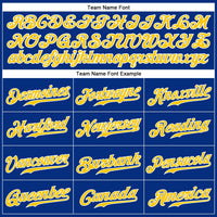 Custom Baseball Jersey - Royal White Pinstripe Gold-White Authentic