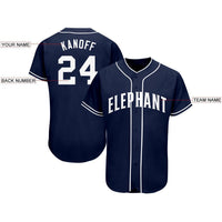 Custom Baseball Jersey - Navy White