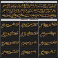 Custom Baseball Jersey - White-Black Old Gold Authentic Split Fashion