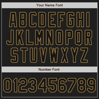 Custom Baseball Jersey - White-Black Old Gold Authentic Split Fashion