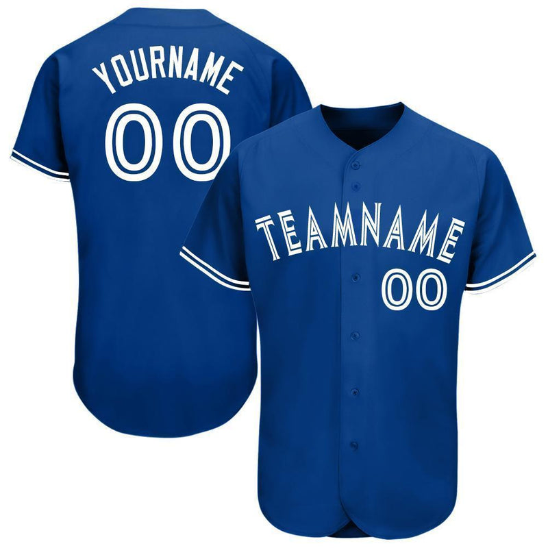 Custom Baseball Jersey - Royal White