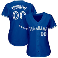 Custom Baseball Jersey - Royal White
