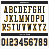 Custom Football Jersey - White Black-Gold Mesh Authentic