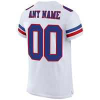 Custom Football Jersey - White Royal-Red Mesh Authentic