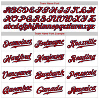 Custom Baseball Jersey - White Navy Pinstripe Red-Navy Authentic