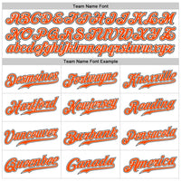 Custom Baseball Jersey - White Orange Pinstripe Orange-Black Authentic
