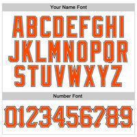 Custom Baseball Jersey - White Orange Pinstripe Orange-Black Authentic