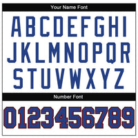 Custom Football Jersey - White Royal-Red Mesh Authentic Throwback
