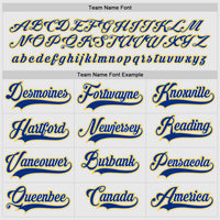 Custom Hockey Jersey - White Royal-Gold