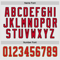Custom Hockey Jersey - White Red-Gold