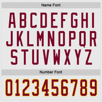 Custom Hockey Jersey - White Maroon-Gold